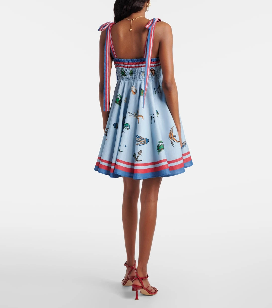 Alémais - Printed linen minidress