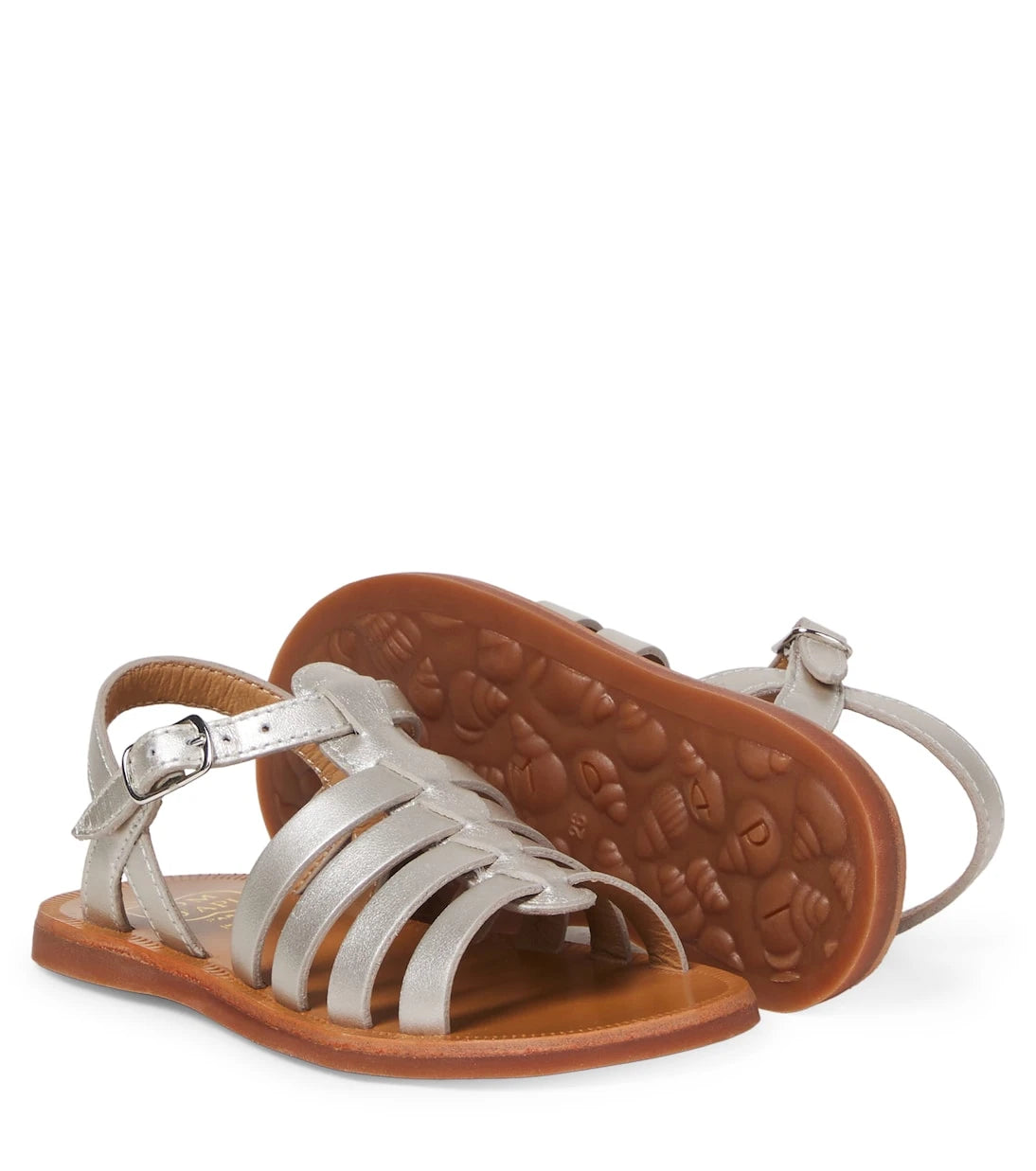 Pom d'Api - Plagette Strap metallic leather sandals