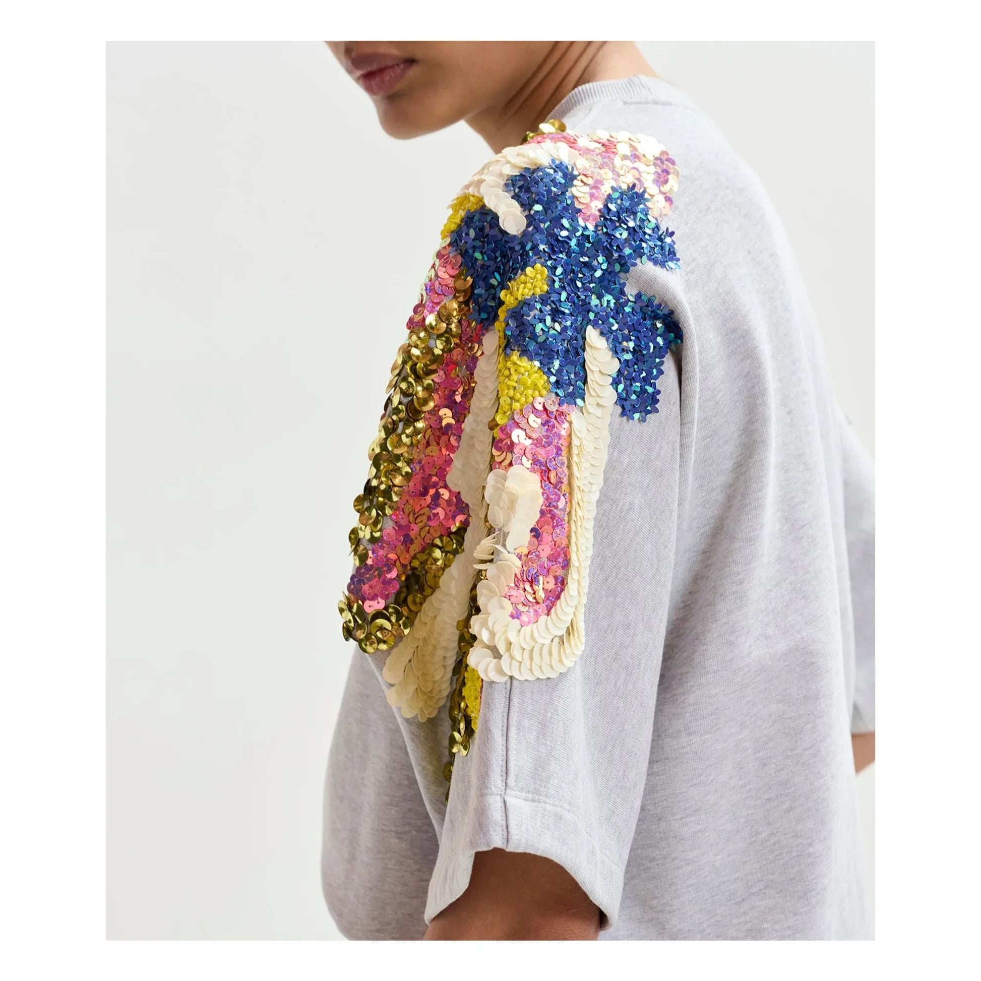 Essentiel Antwerp - Sweat Jadda Cotton Embroidery | Grey