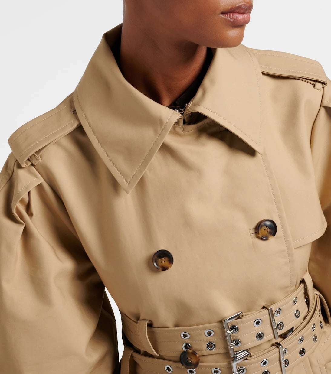 Ganni - Cotton trench coat