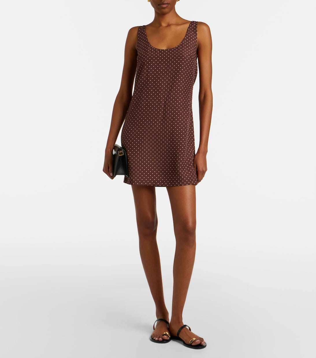 Posse - Evie belted polka-dot minidress