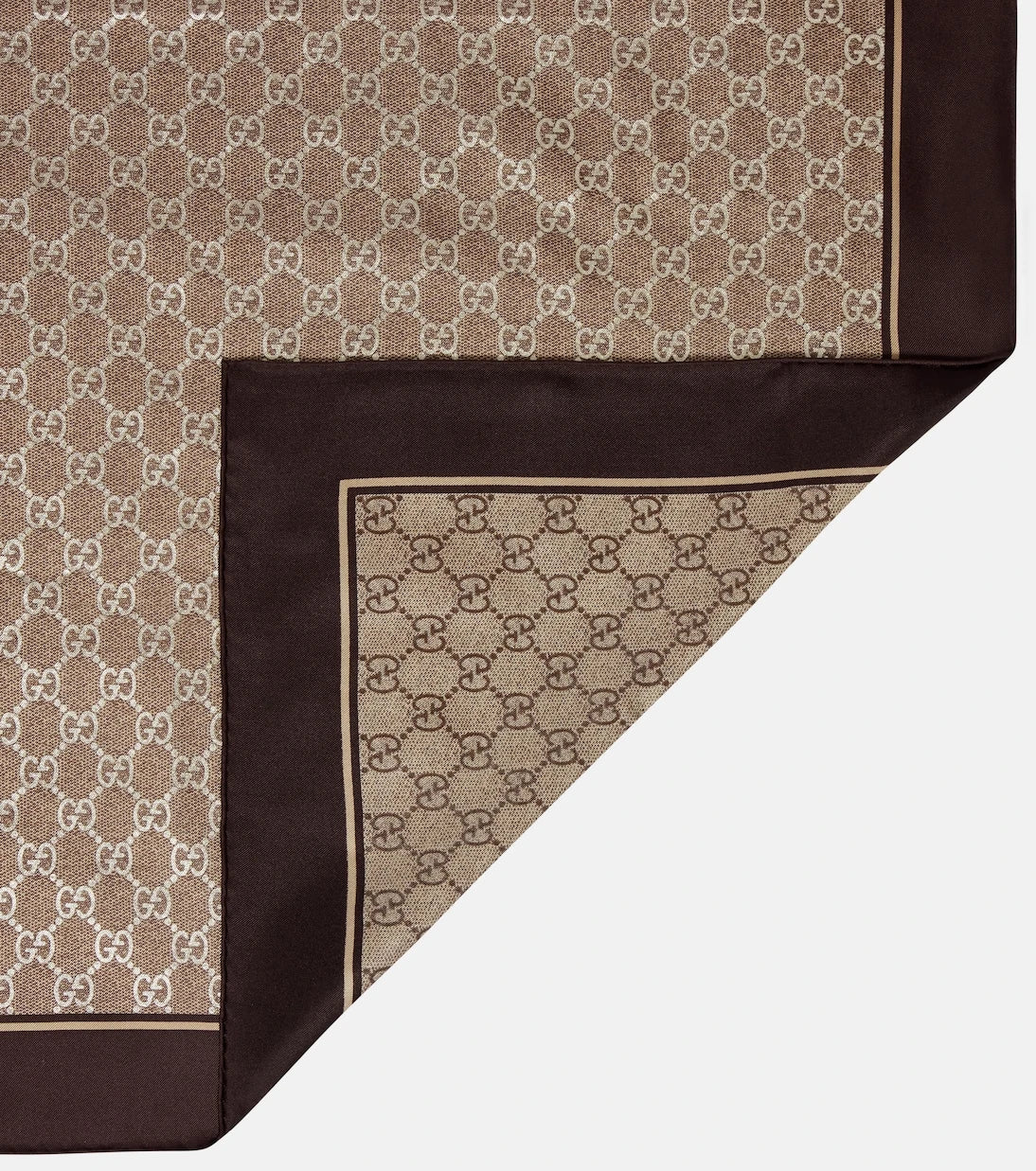 Gucci - GG silk twill scarf