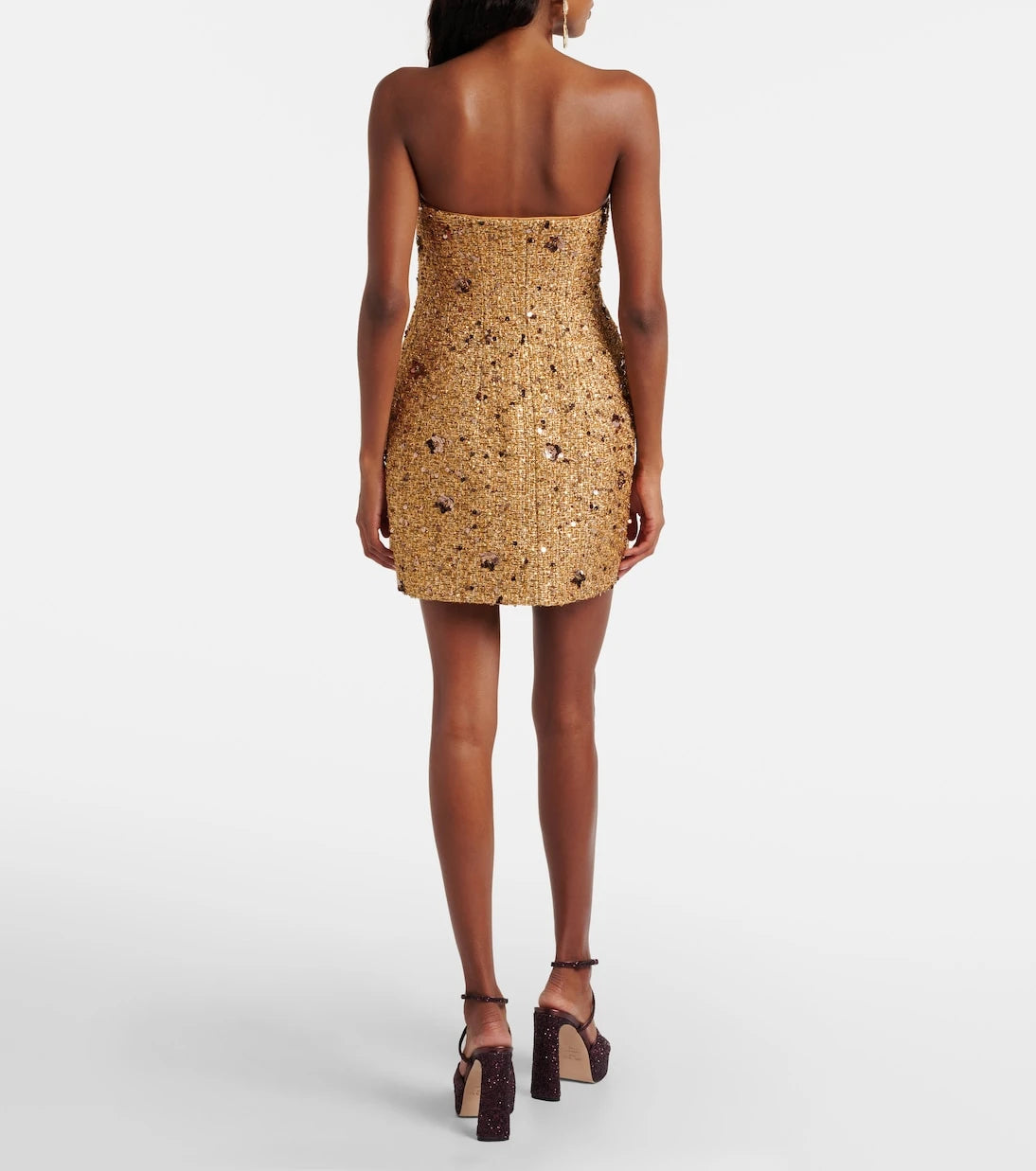 Simkhai - Kit sequined tweed bustier dress