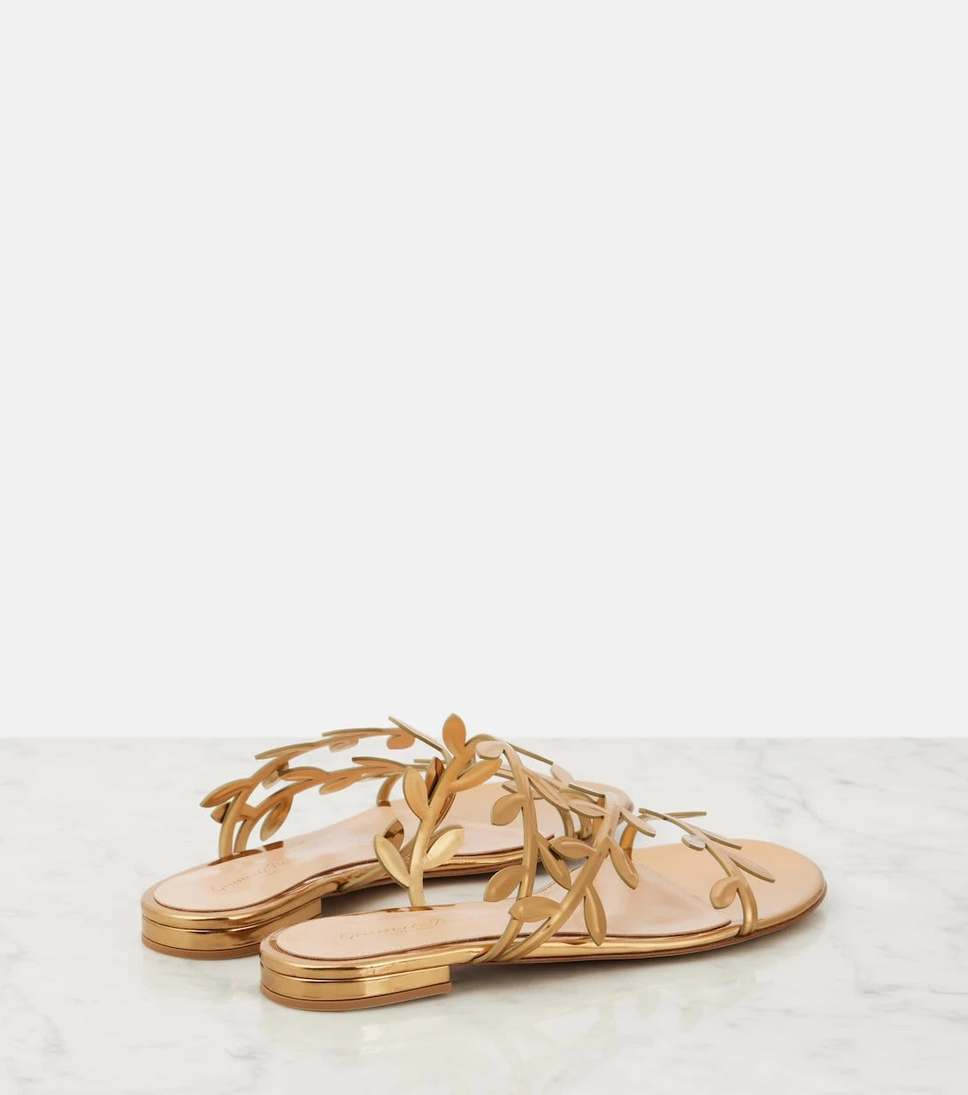 Gianvito Rossi - Flavia metallic leather slides