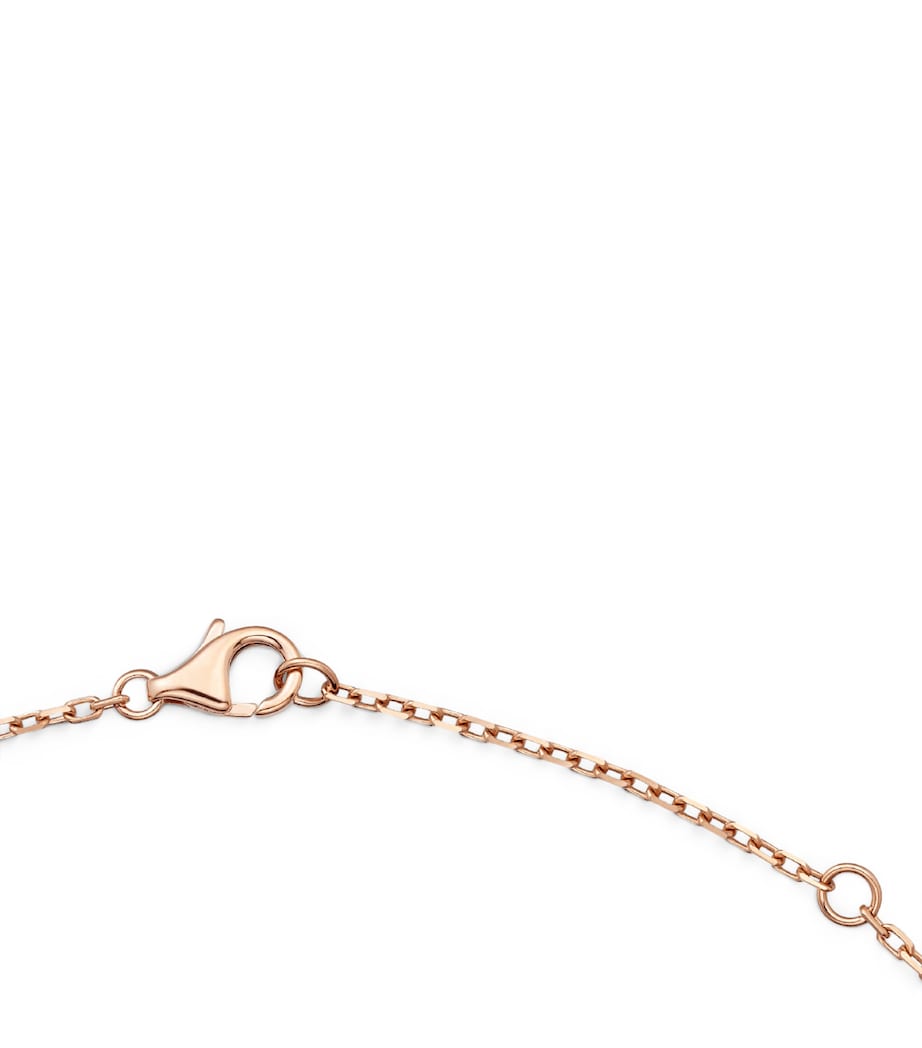 Rose Gold and Diamond Interlocking LOVE Necklace