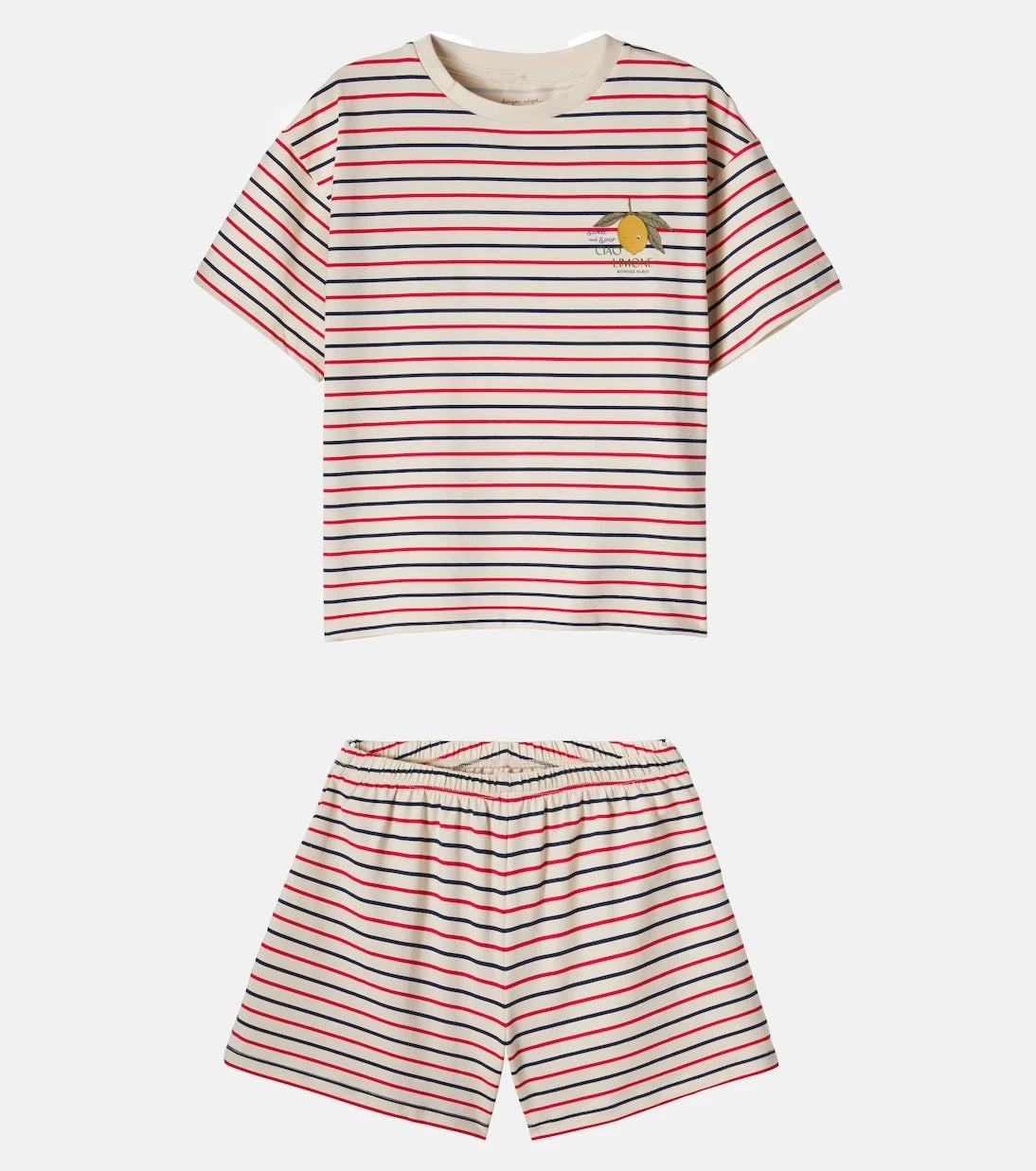 Konges Sløjd - Basic striped cotton-blend T-shirt and shorts set
