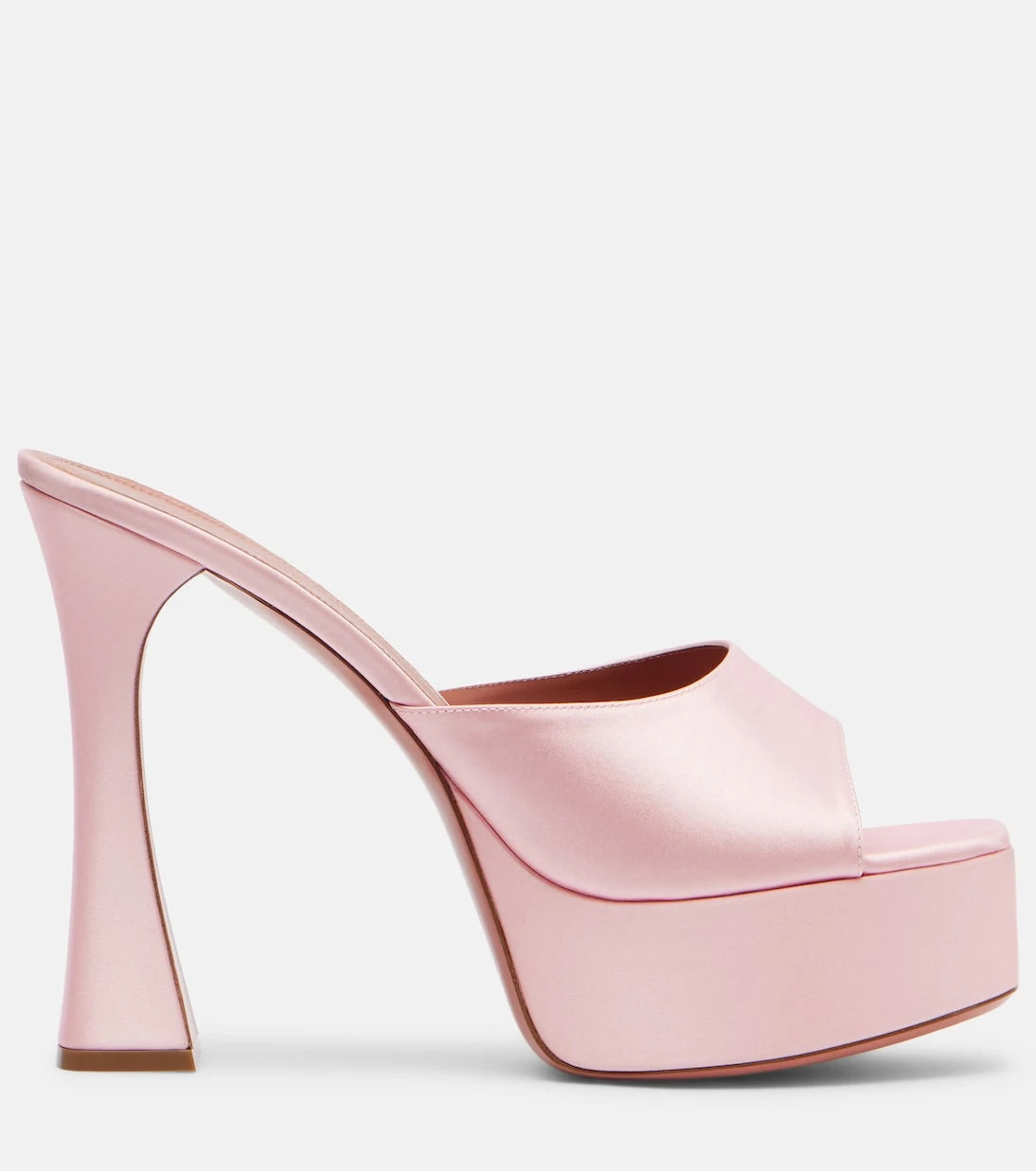 Amina Muaddi - Dalida satin platform mules