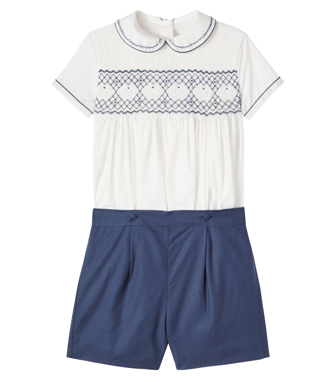 Pepa London - Smocked cotton top and shorts set