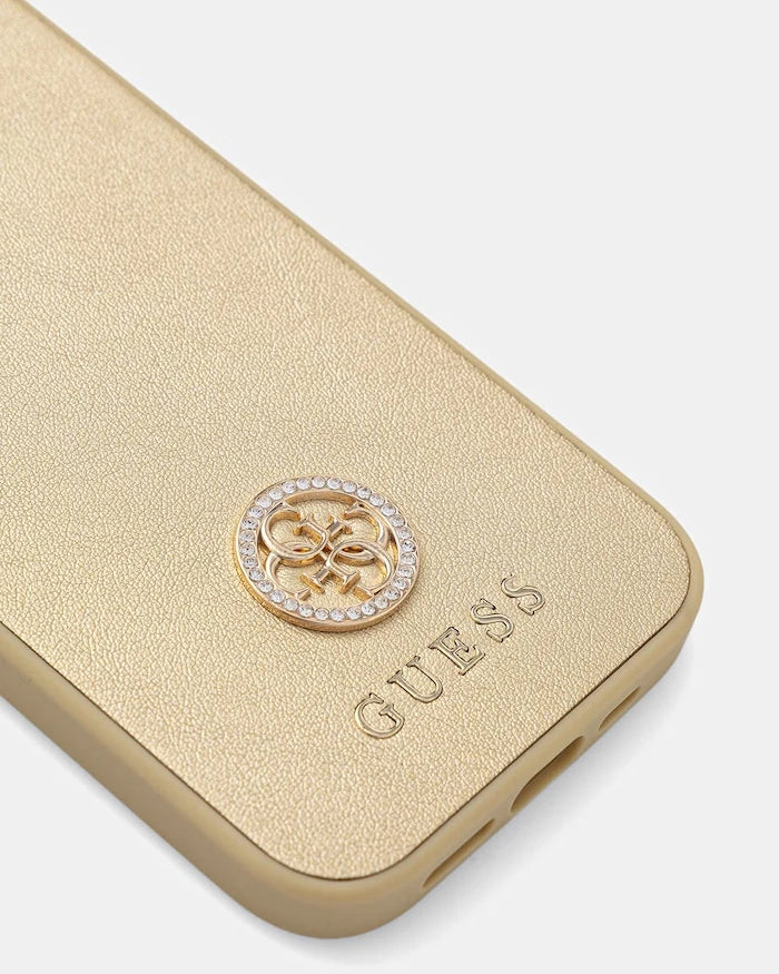 İmitasyon deri Guess telefon kılıfı iPhone 15 Pro
