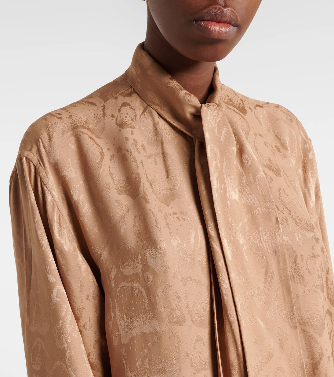 Stella McCartney - Leopard-print silk-blend jacquard blouse