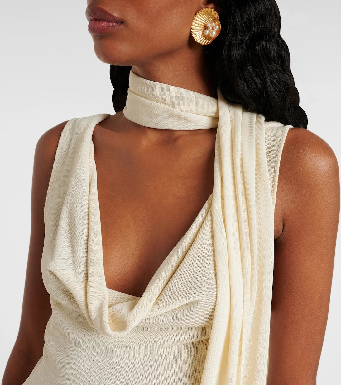 Aya Muse - Scarf-detail draped maxi dress