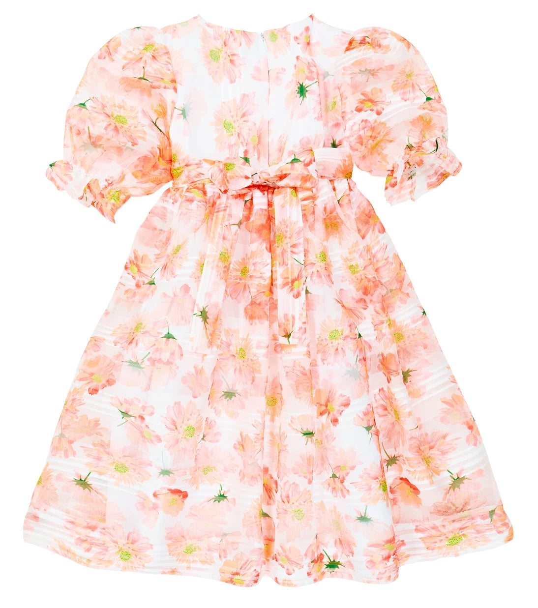 Paade Mode - Puff-sleeve floral chiffon dress