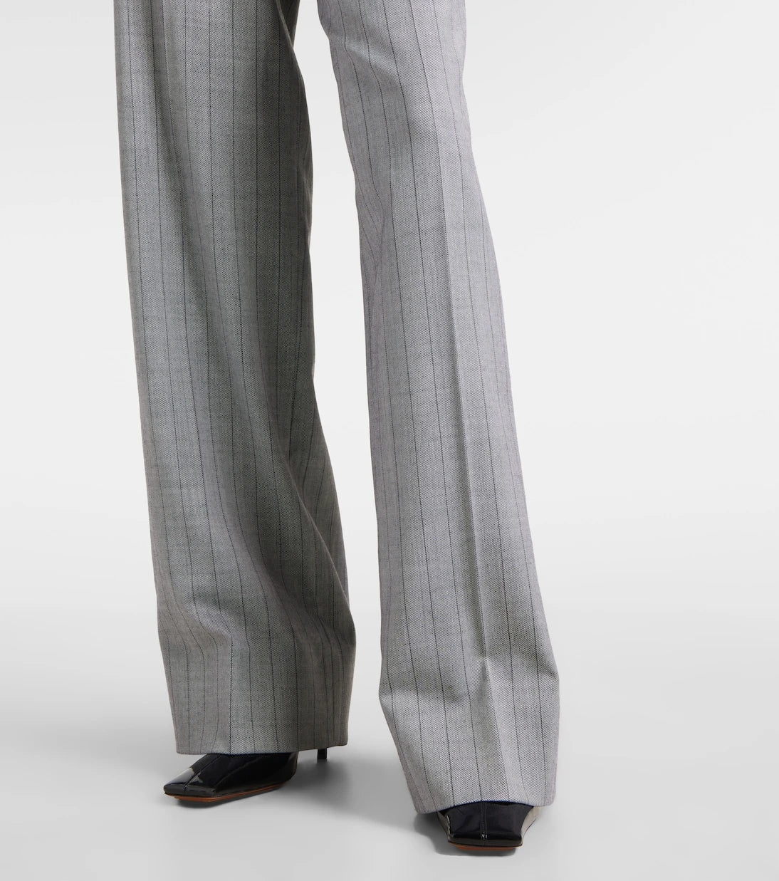 Stella McCartney - Striped wool wide-leg pants