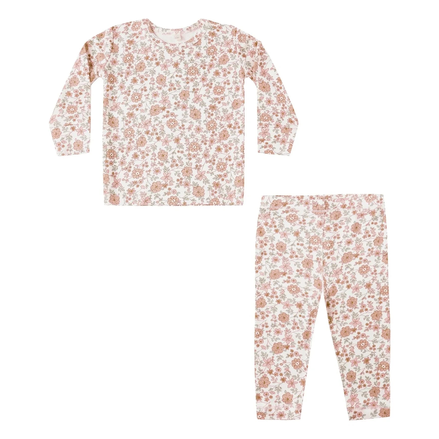 Quincy Mae - Bamboo floral pyjamas | Ivory