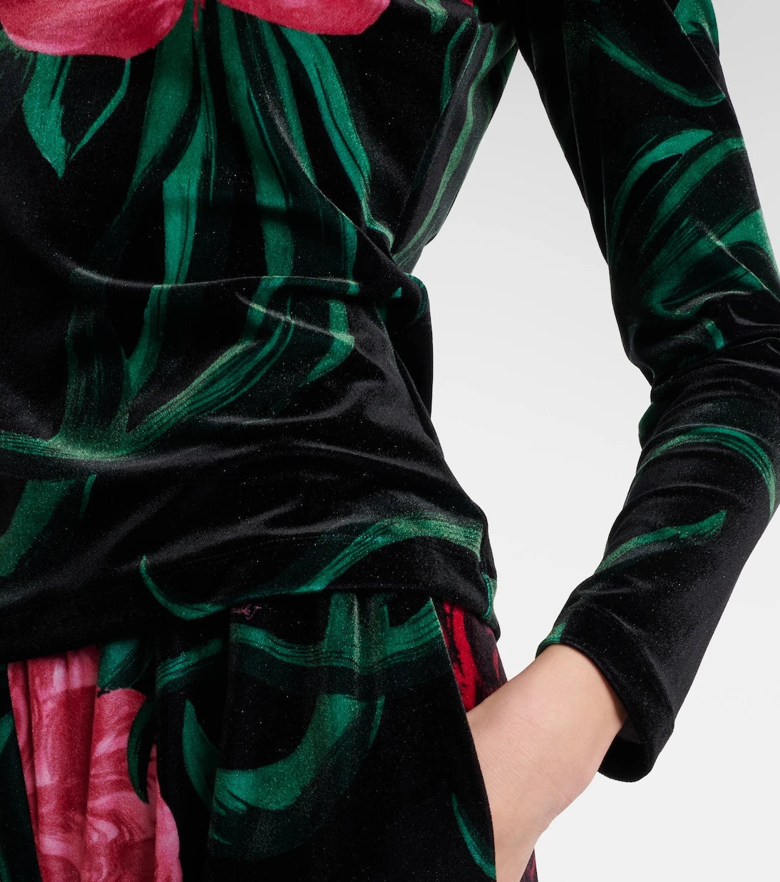 La DoubleJ - Floral turtleneck top
