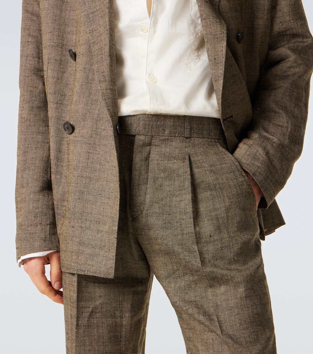 Our Legacy - Slack linen, silk, and cotton straight pants