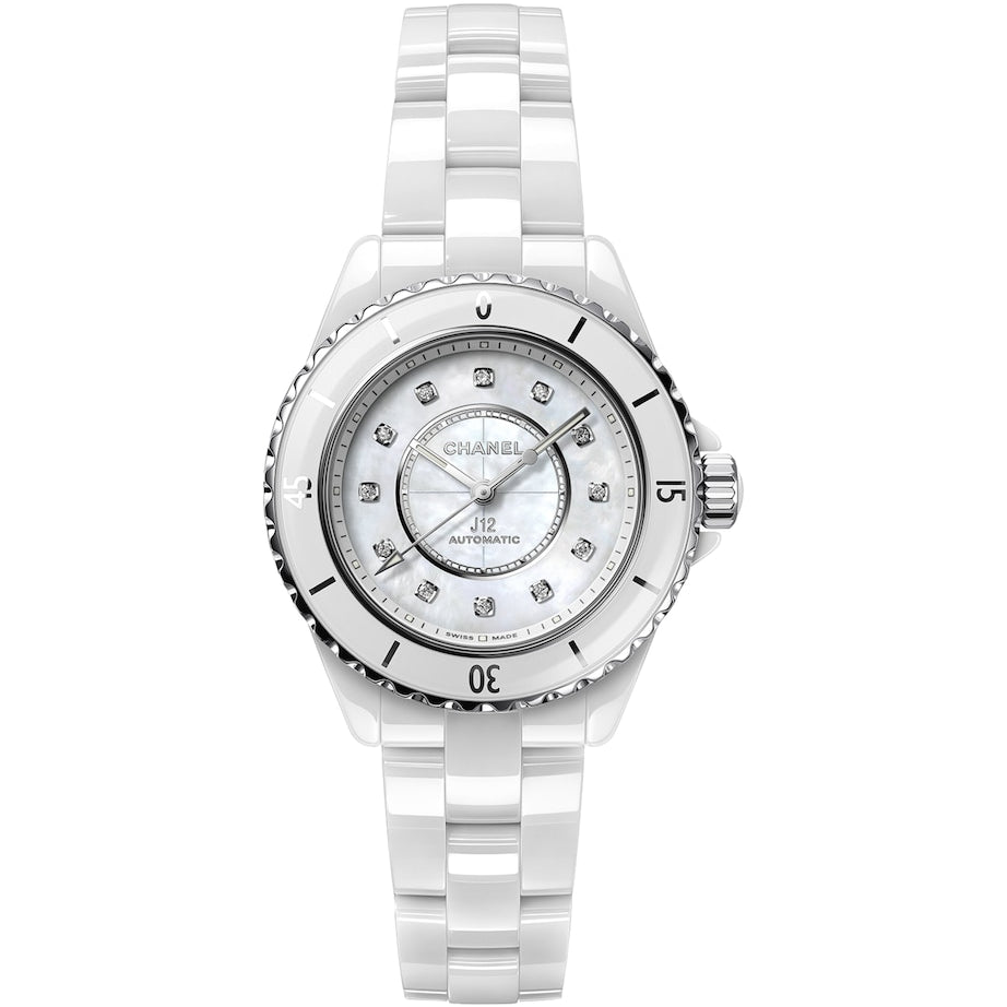 Ceramic, Steel and Diamond J12 Calibre 12.2 Watch 33mm