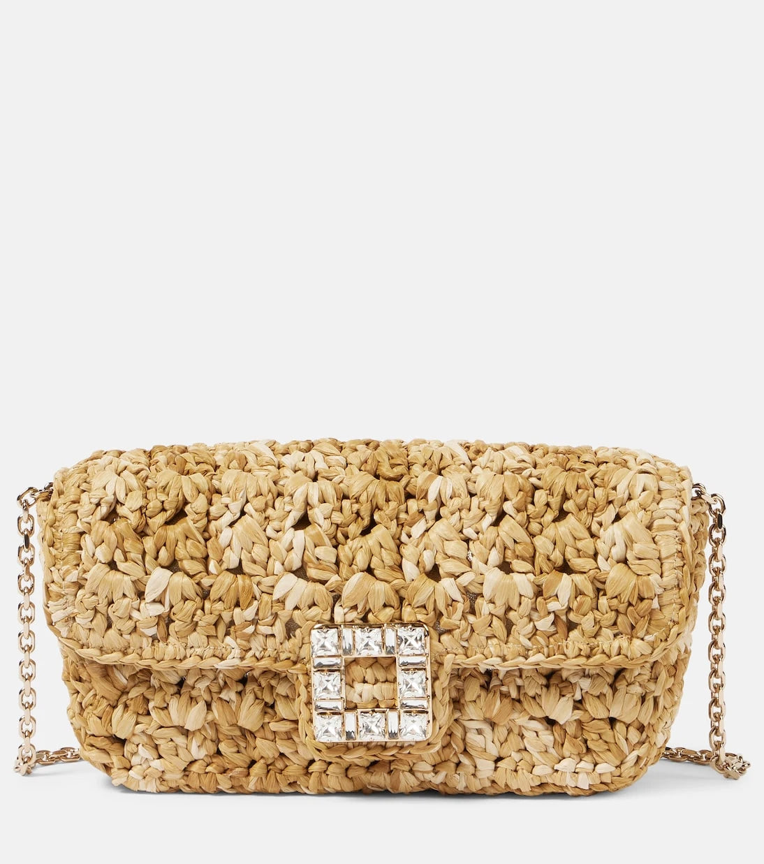 Roger Vivier - Jeux De Fille raffia-effect shoulder bag
