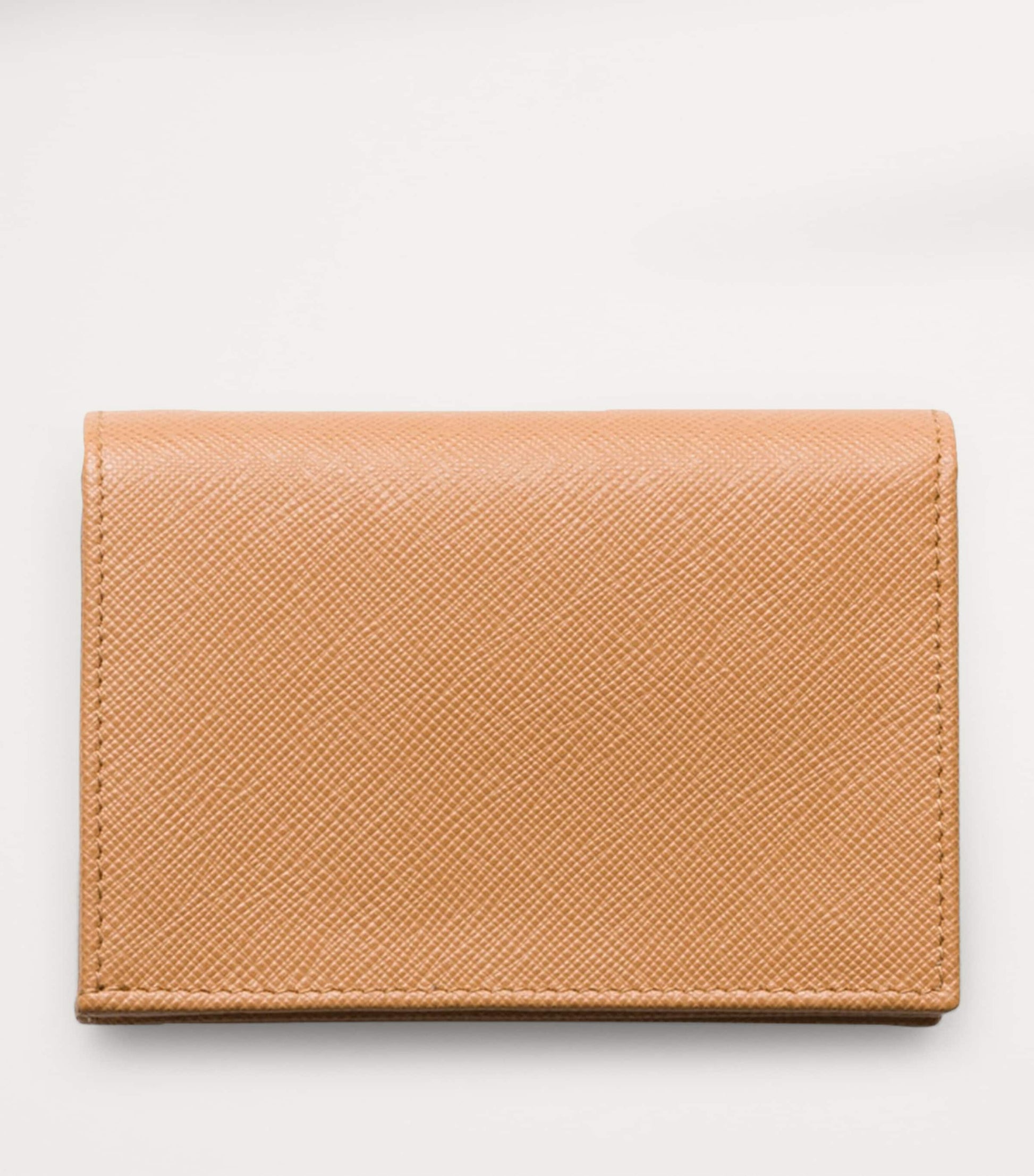 Neutral Small Saffiano Leather Wallet