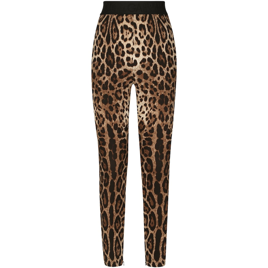 Dolce & Gabbana Multi Leopard-Print Leggings