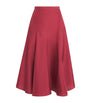 Silk Dorothy Midi Skirt BURGUNDY
