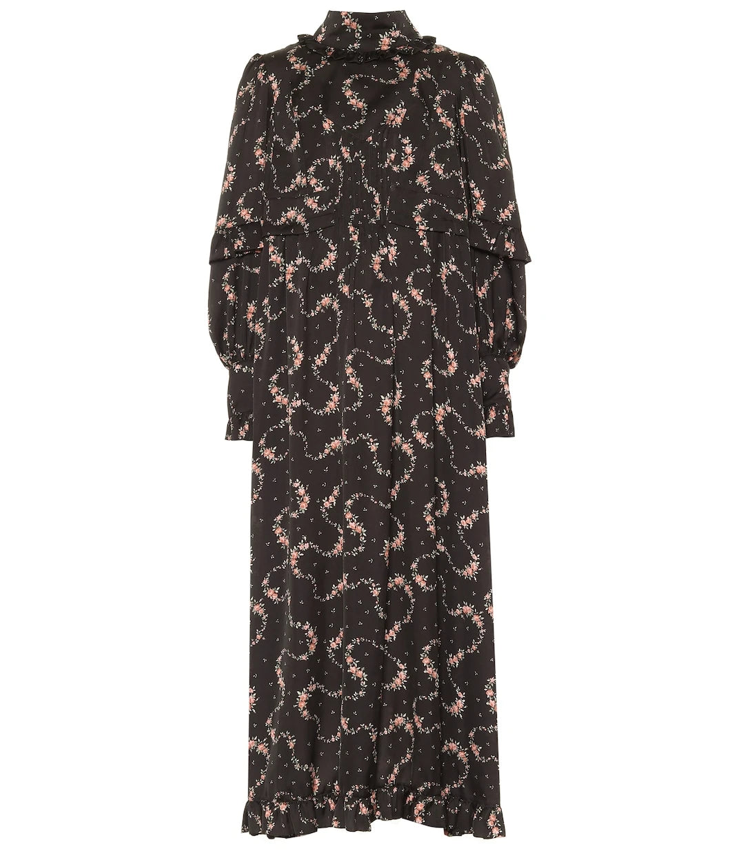 Rabanne - Floral satin midi dress