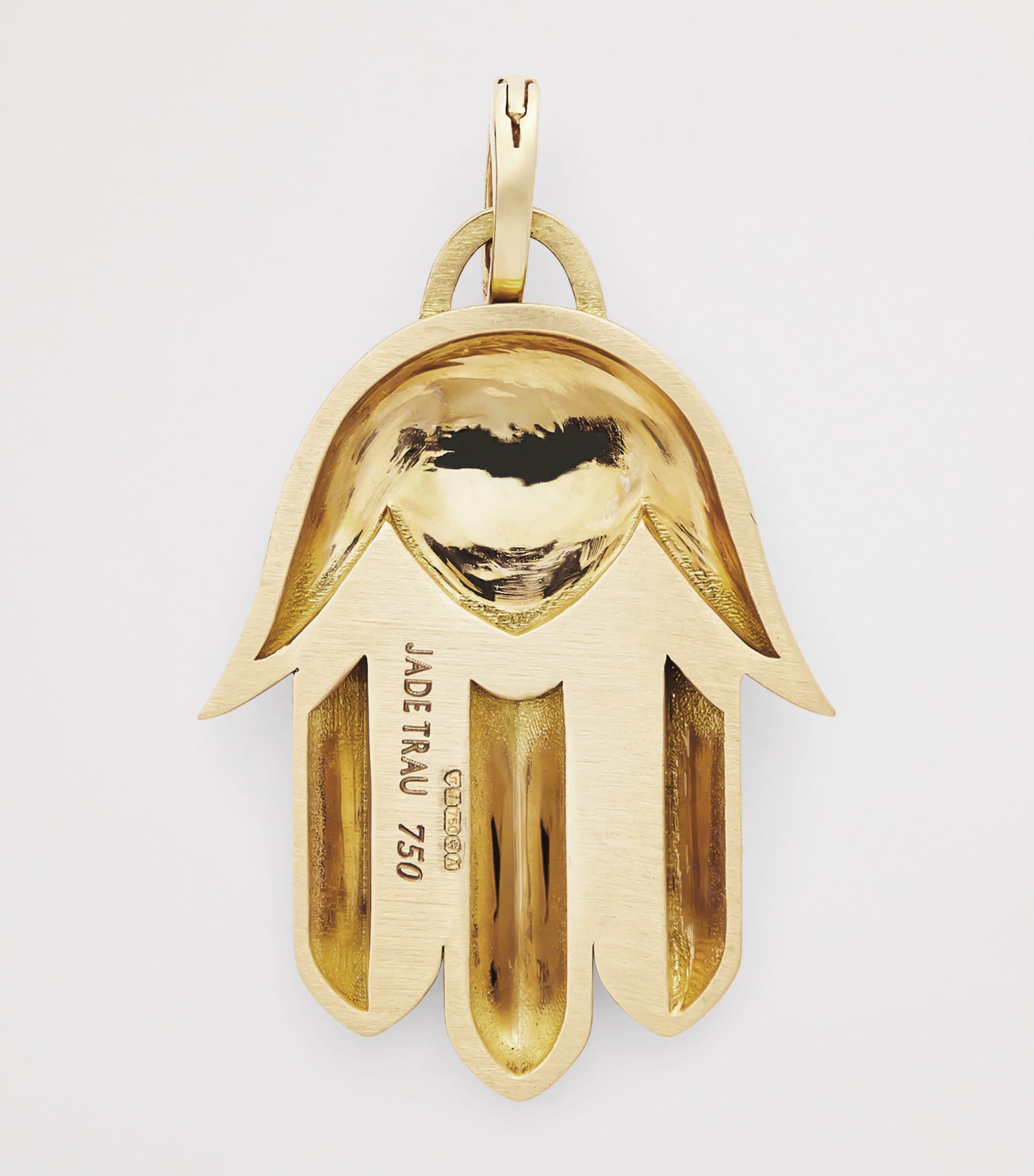 Jade Trau Yellow Gold and Diamond Hamsa Charm