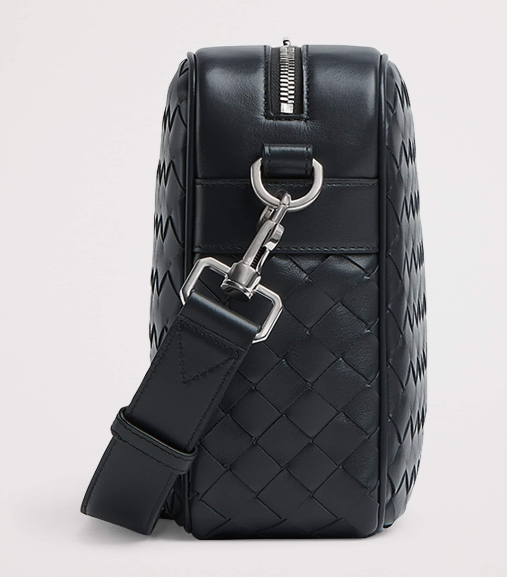 Leather Intrecciato Camera Bag