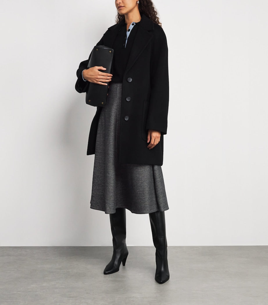 MAX&Co. Grey Jersey Flared Midi Skirt