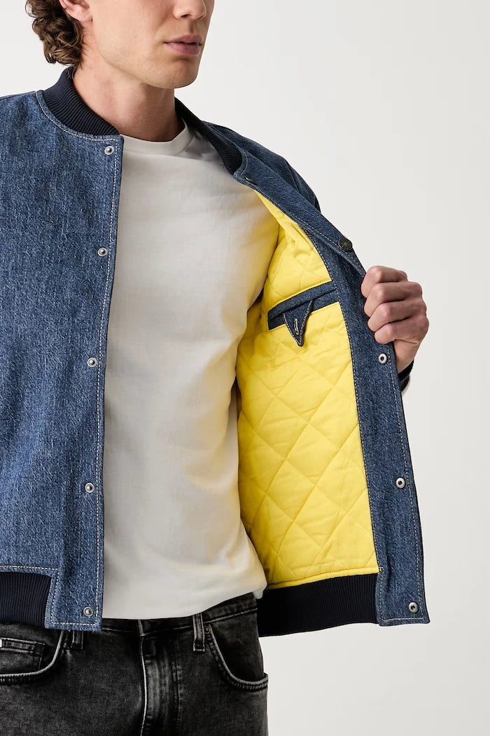 Guess Jeans erkek denim bomber ceket