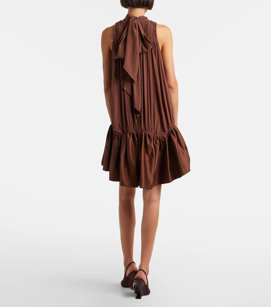 Rotate - Tie-neck draped minidress