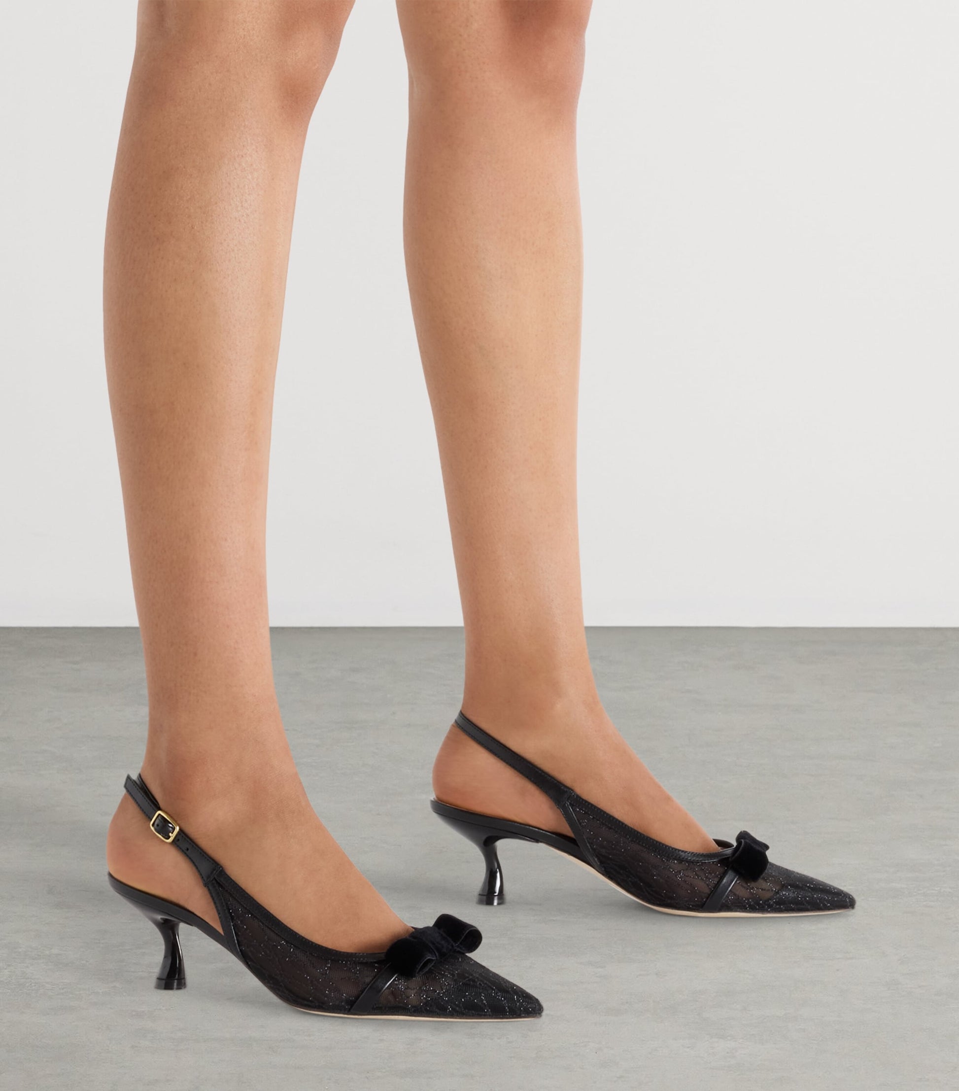 Malone Souliers Glittered Jama Slingback Heels 45