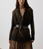 Ralph Lauren Collection Brown Velvet Devoré Lilianna Jacket