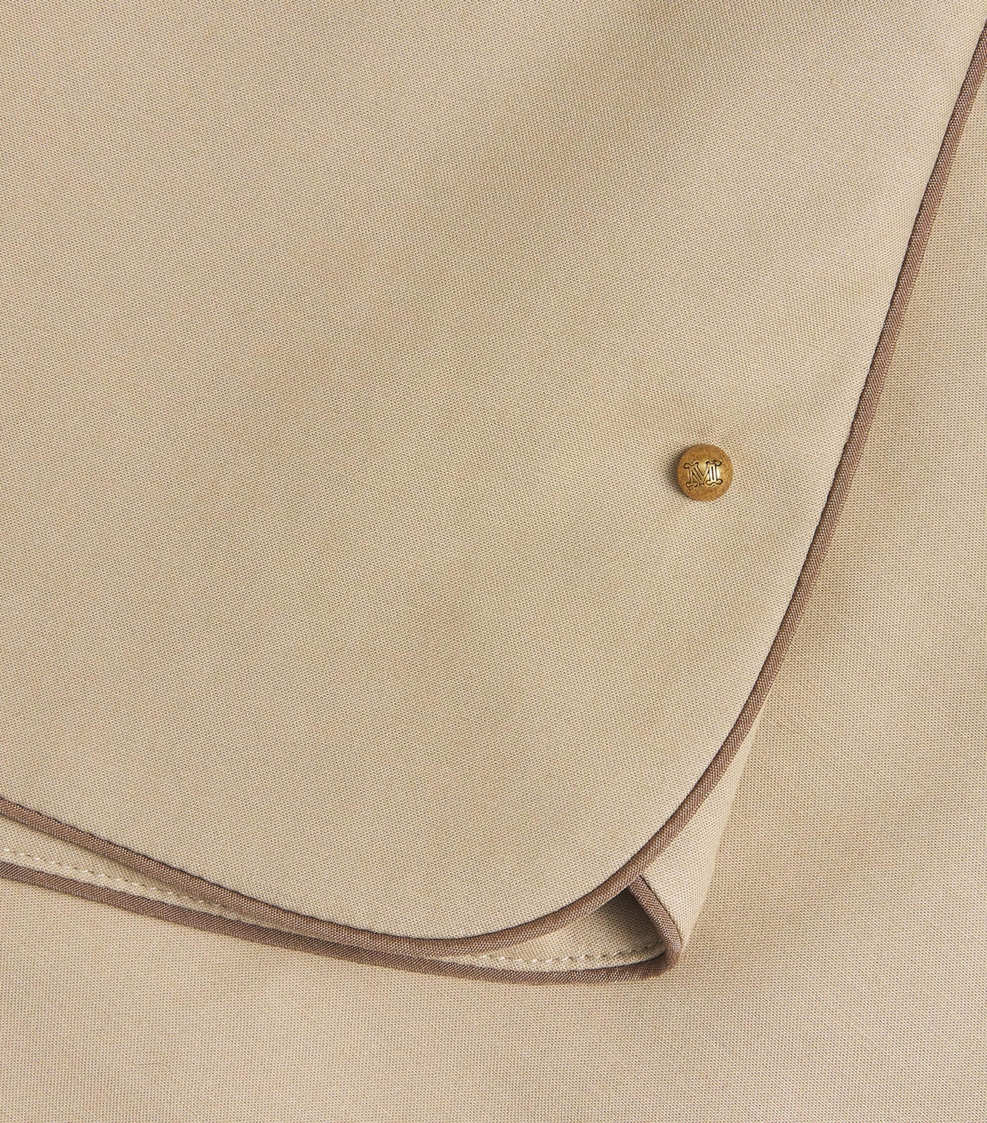 Max Mara Beige Stretch-Cotton High-Waist Shorts