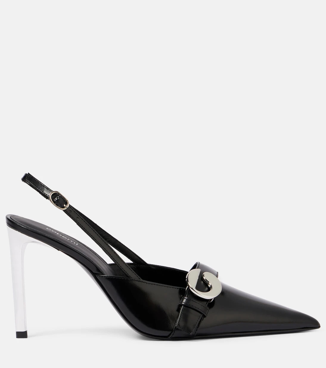 Coperni - Logo leather slingback pumps