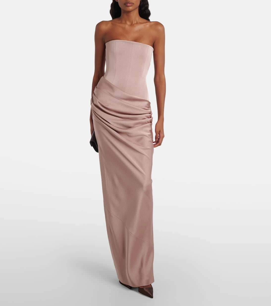 Alex Perry - Draped satin corset gown