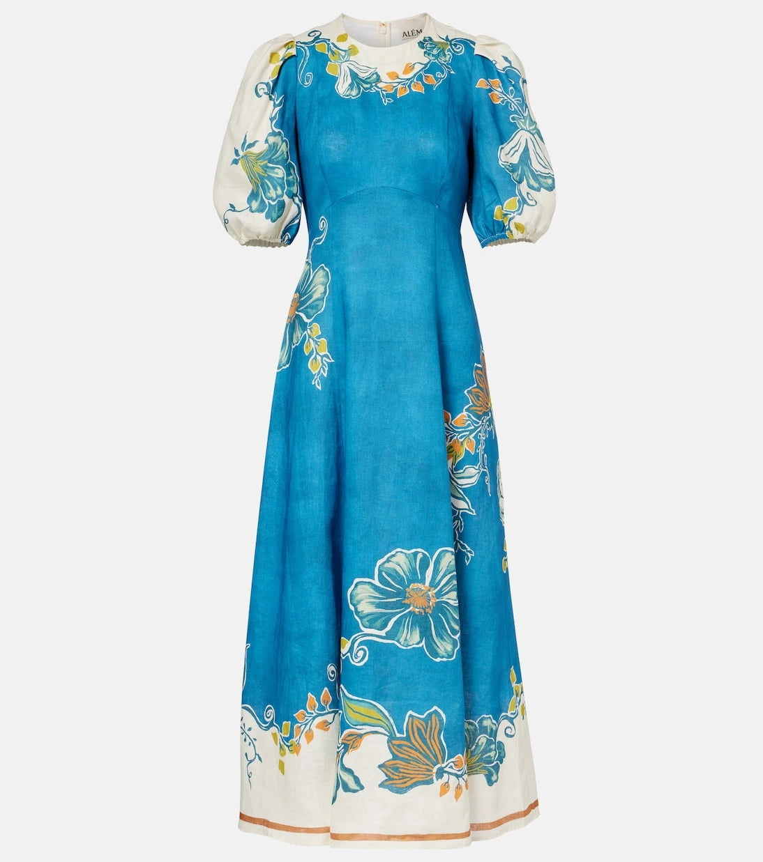 Alémais - Luda floral linen midi dress
