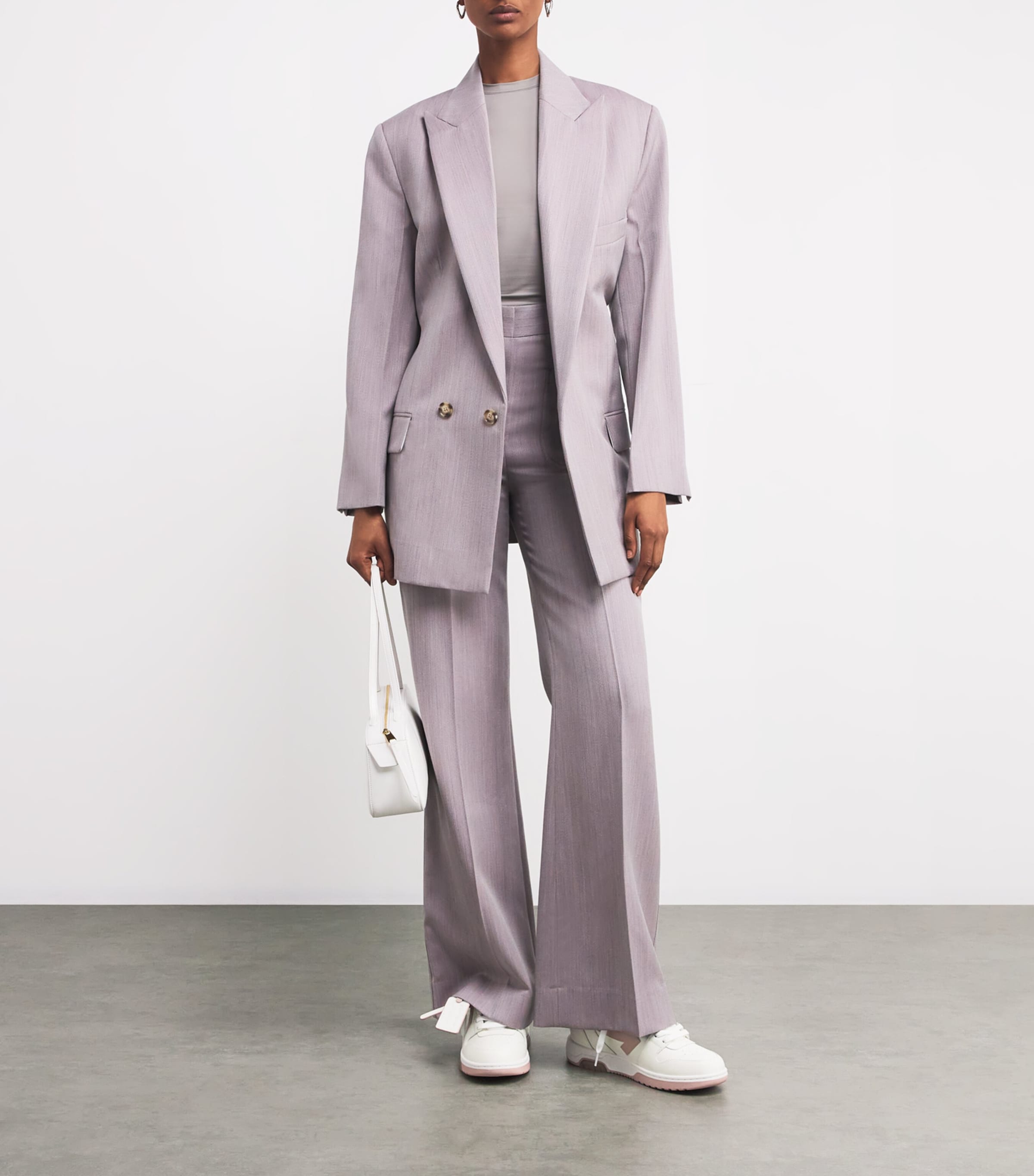 Off-White Pink Leather Out of Office Sneakers