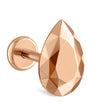 Faceted Pear Threaded Stud Earring (7.5mm)