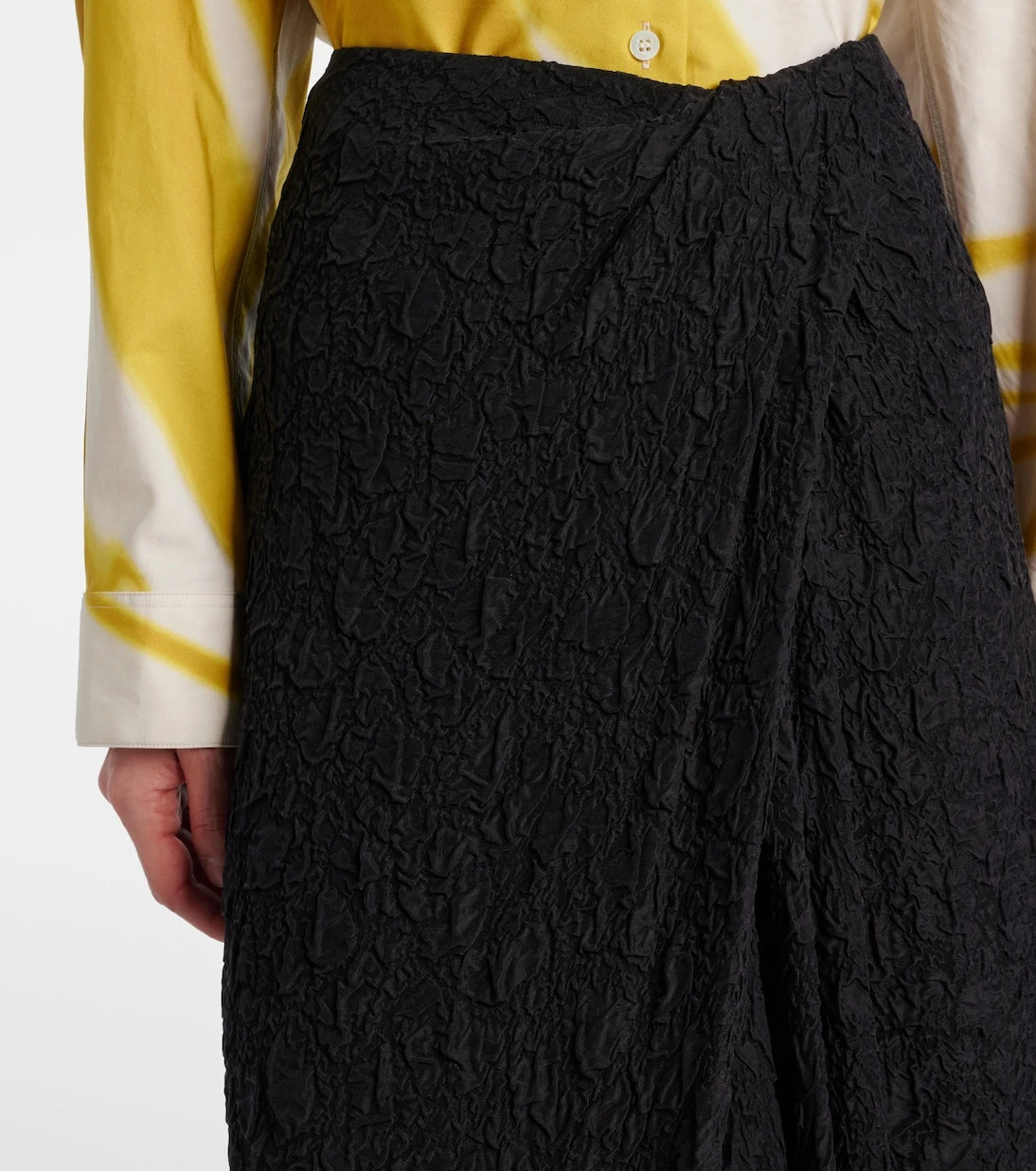 Dries Van Noten - Gathered midi skirt