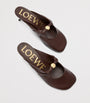 LOEWE Brown Lambskin Pebble Soft Heeled Mules 45