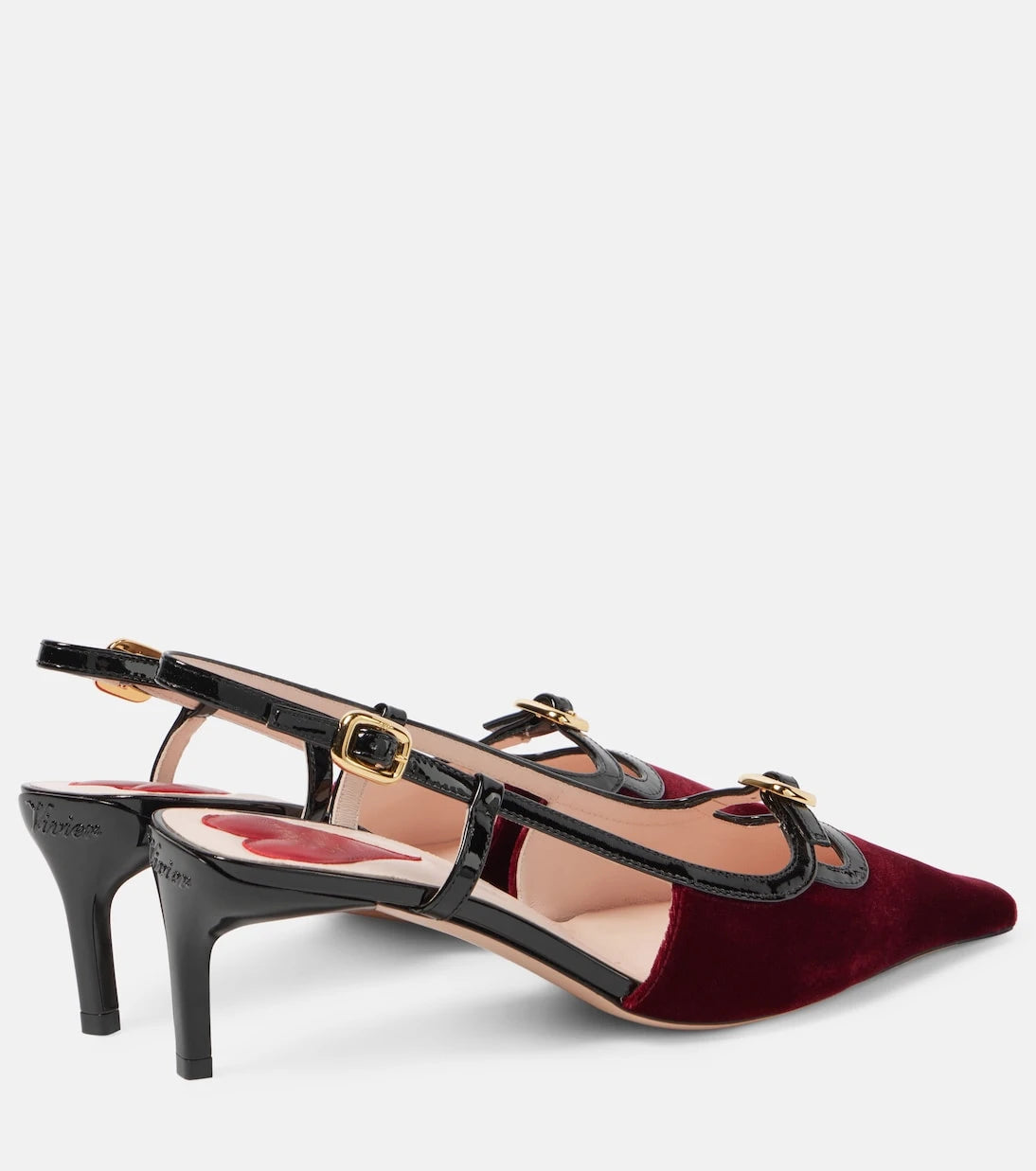 Roger Vivier - حذاء "فيف كانار 55" المخملي بكعب خلفي