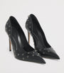 Leather Eyelet-Detail Pumps 100