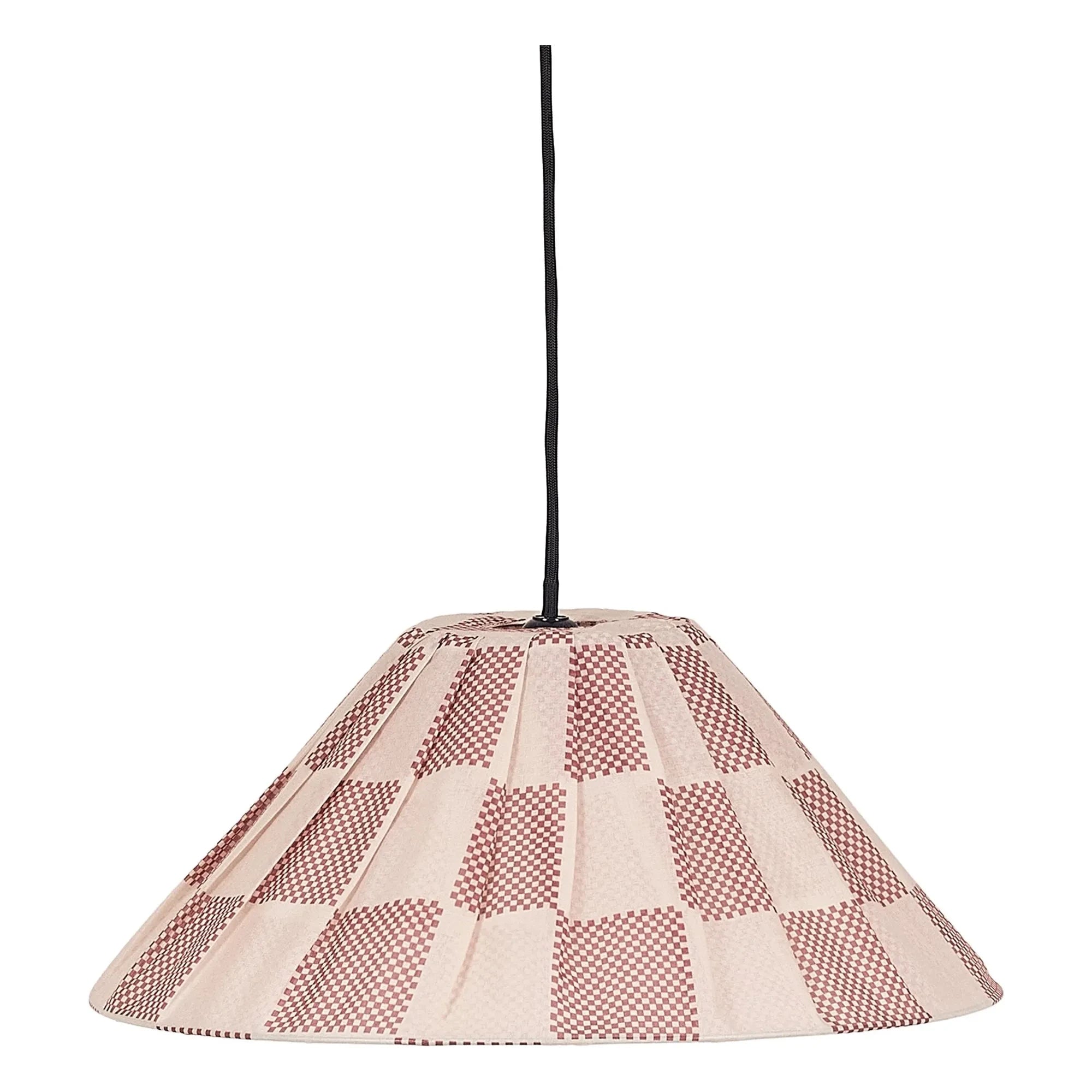 Nobodinoz - Ava Checks lampshade | Red
