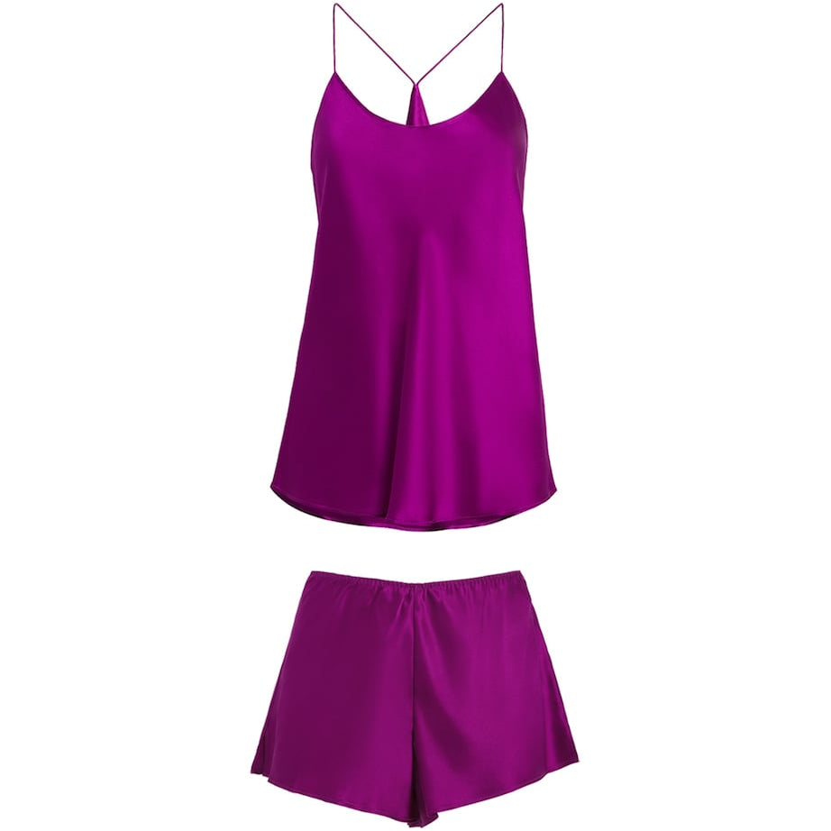 Olivia von Halle Purple Silk Bella Pyjama Set