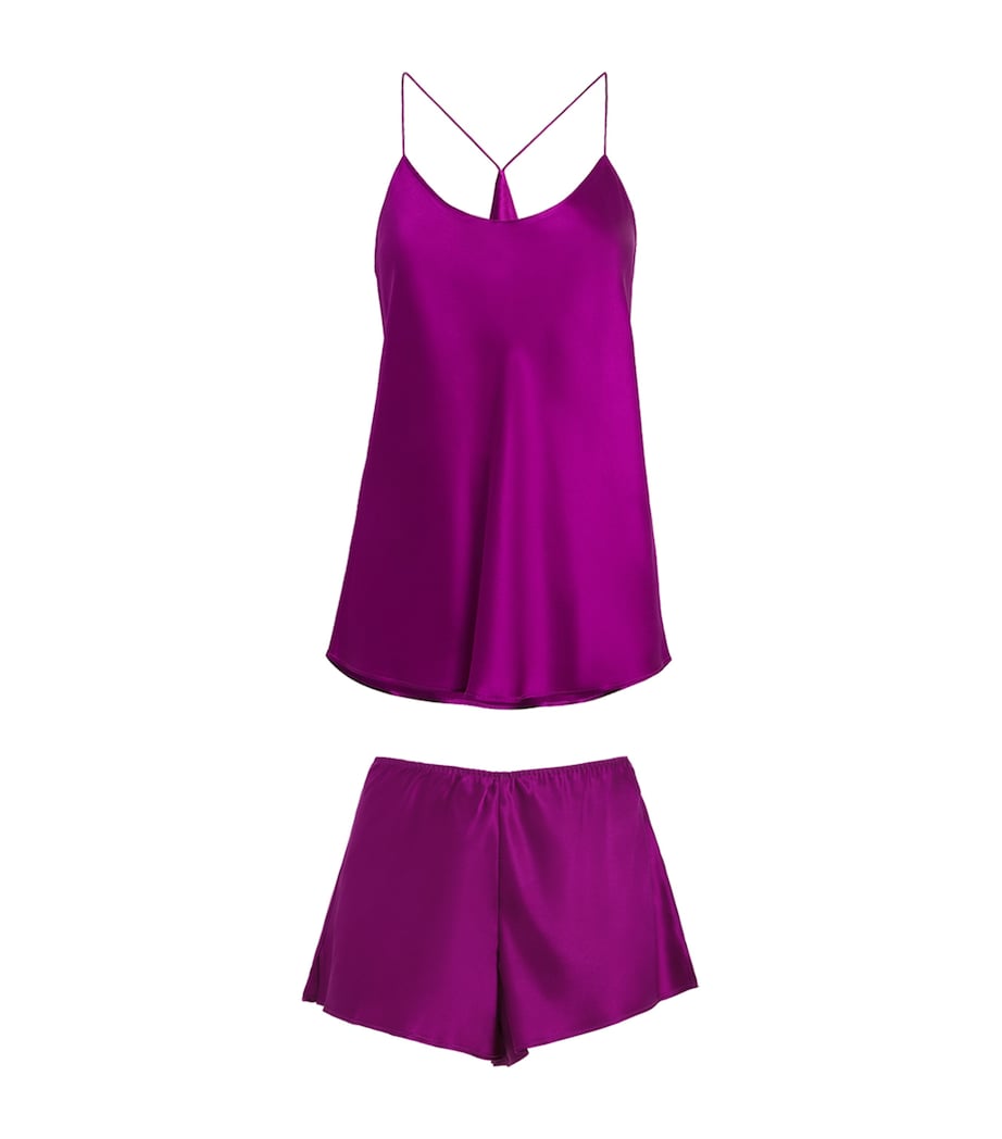 Olivia von Halle Purple Silk Bella Pyjama Set