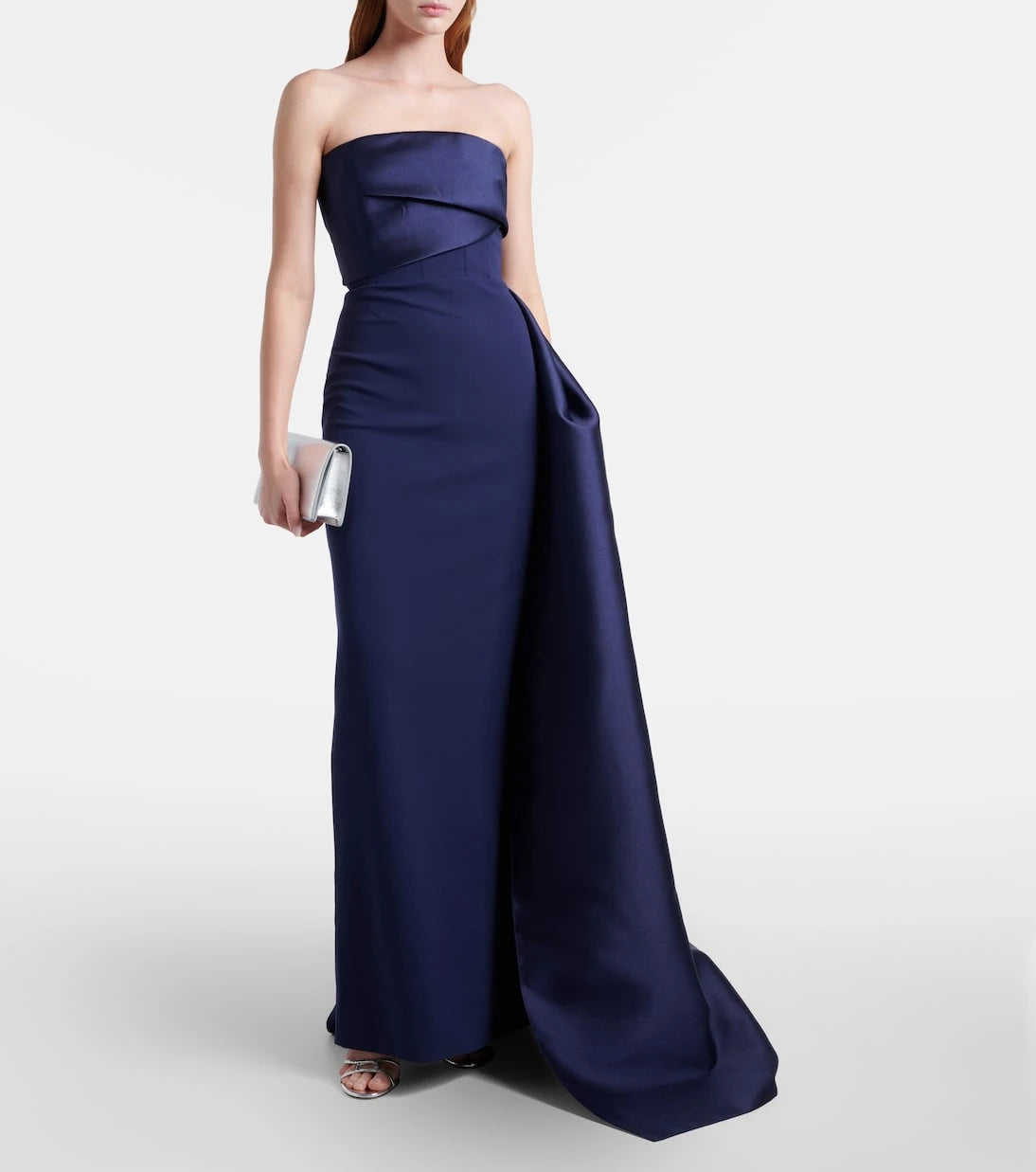 Solace London - Kinsley draped strapless gown