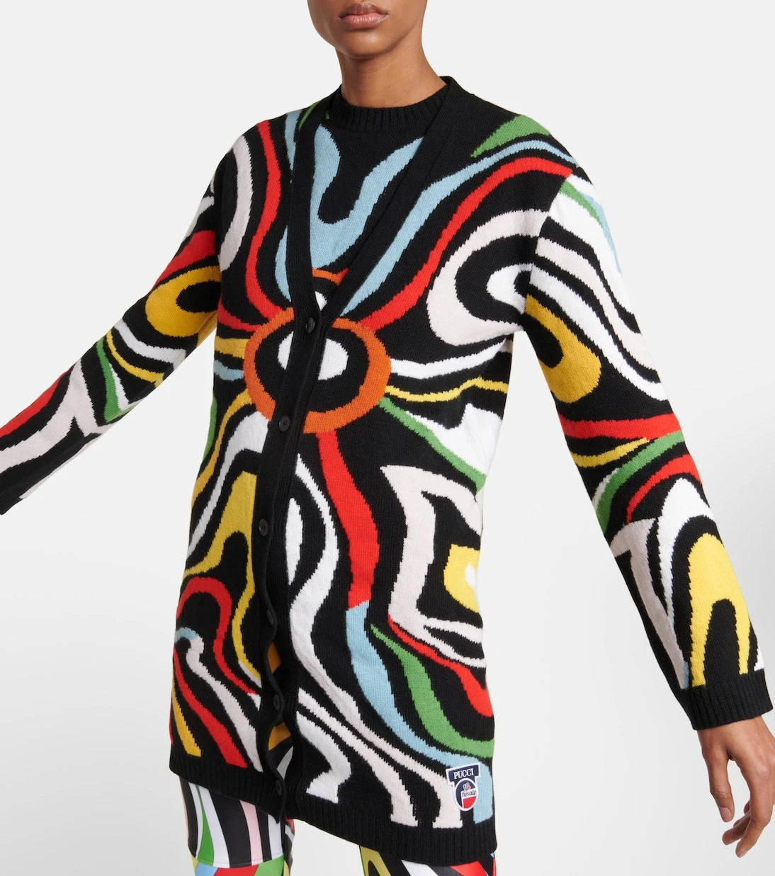Pucci - x Fusalp intarsia wool cardigan
