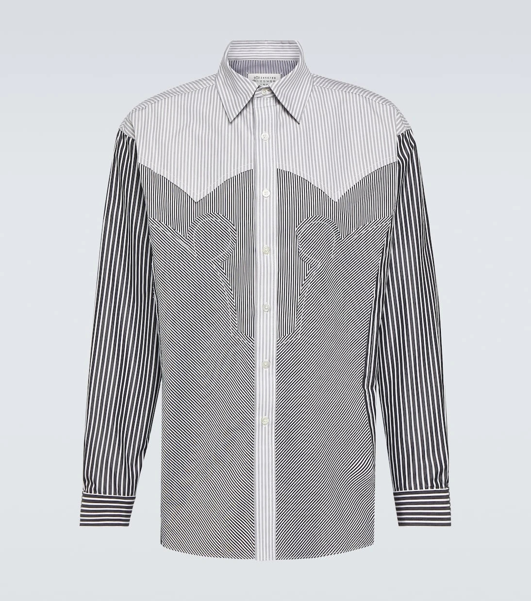Maison Margiela - Striped cotton-blend shirt