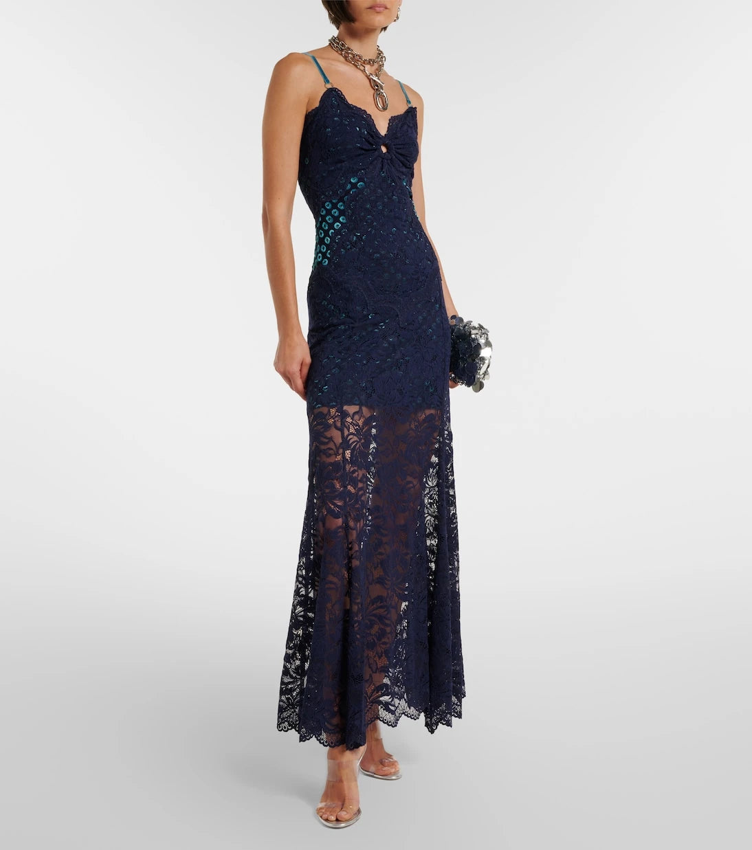 Rabanne - Lace maxi dress